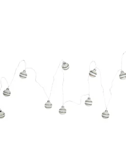 GILDE Lichterketten & Dekobeleuchtung|Lichterketten & Deko-Leuchten<Lichterkette "Balls" in Weiß/ Gold/ Silber - (L)120 cm