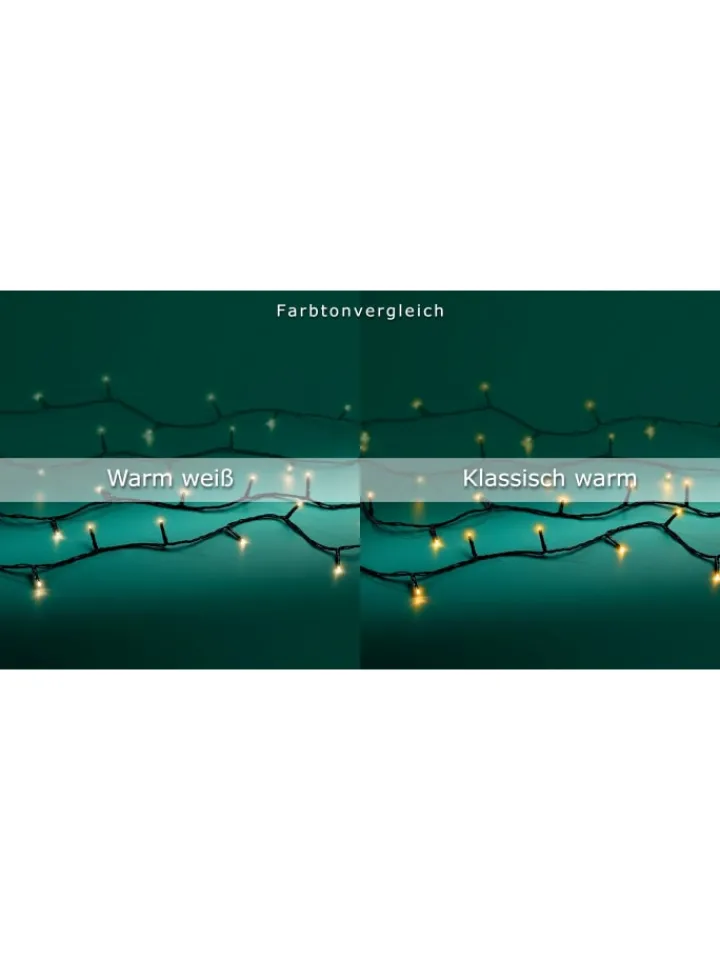 LUMINEO Lichterketten & Dekobeleuchtung<Lichterkette BASIC 40 LED 3 m, schwarzes Kabel, in klassisch warm
