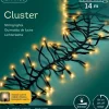 LUMINEO Lichterketten & Dekobeleuchtung<Lichterkette CLUSTER 1512 LED 14 m, schwarzes Kabel in klassisch warm