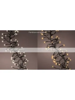 LUMINEO Lichterketten & Dekobeleuchtung<Lichterkette CLUSTER 1512 LED 14 m, schwarzes Kabel in klassisch warm