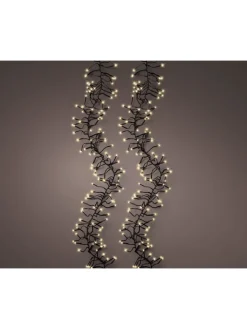 LUMINEO Lichterketten & Dekobeleuchtung<Lichterkette CLUSTER 1512 LED 14 m, schwarzes Kabel in Soft Gold