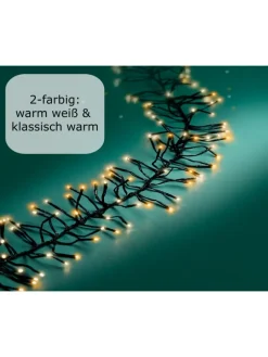 LUMINEO Lichterketten & Dekobeleuchtung<Lichterkette CLUSTER 1512 LED 14 m, schwarzes Kabel in Warm weiß/Klassisch warm