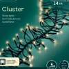 LUMINEO Lichterketten & Dekobeleuchtung<Lichterkette Cluster 1512 LED 14 m, schwarzes Kabel in warm weiß