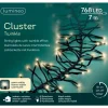 LUMINEO Lichterketten & Dekobeleuchtung<Lichterkette CLUSTER TWINKLE 768 LED 7 m, schwarzes Kabel in warm weiß