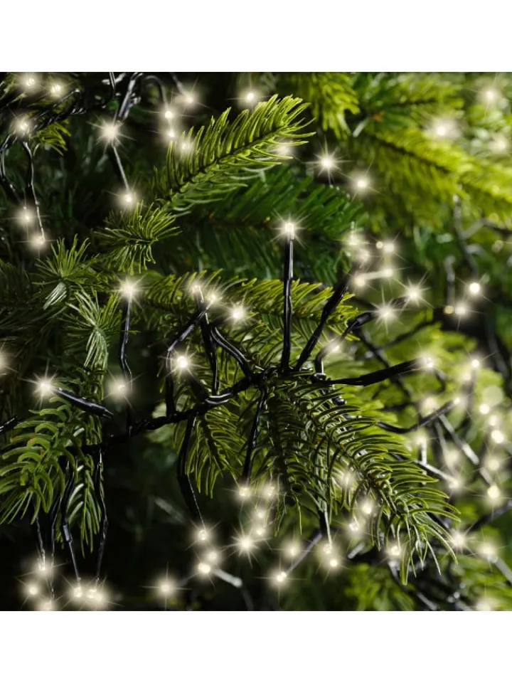 LUMINEO Lichterketten & Dekobeleuchtung<Lichterkette CLUSTER TWINKLE 768 LED 7 m, schwarzes Kabel in warm weiß