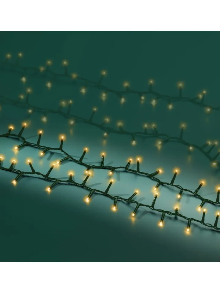 LUMINEO Lichterketten & Dekobeleuchtung<Lichterkette COMPACT 1000 LED 22,5 m, grünes Kabel in klassisch warm