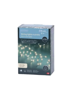 LUMINEO Lichterketten & Dekobeleuchtung<Lichterkette STRING LIGHTS TWINKLE 378 LED 6 m Silberdraht in warm weiß