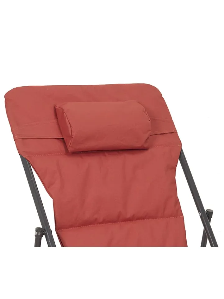 Garden Spirit Gartenmöbel<Liegestuhl "Corfou" in Rot - (B)55 x (H)89 x (T)81 cm