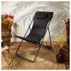 Garden Spirit Gartenmöbel<Liegestuhl "Corfou" in Schwarz - (B)55 x (H)89 x (T)81 cm