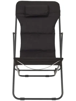 Garden Spirit Gartenmöbel<Liegestuhl "Corfou" in Schwarz - (B)55 x (H)89 x (T)81 cm