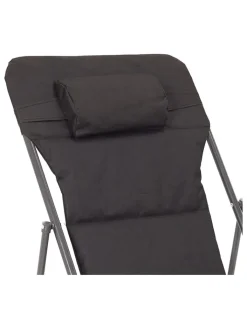 Garden Spirit Gartenmöbel<Liegestuhl "Corfou" in Schwarz - (B)55 x (H)89 x (T)81 cm