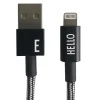 Design Letters Technikzubehör<Lightning-Kabel ''E'' in Schwarz - (L)100 cm