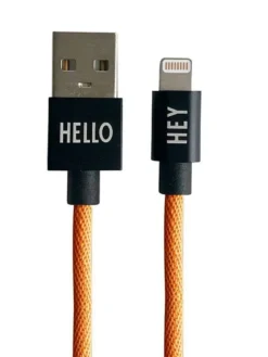 Design Letters Technikzubehör<Lightning-Kabel in Orange - (L)100 cm