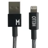 Design Letters Technikzubehör<Lightning-Kabel ''M'' in Schwarz - (L)100 cm