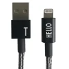 Design Letters Technikzubehör<Lightning-Kabel ''T'' in Schwarz - (L)100 cm