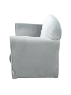 roba Sitzmöbel<Lil Sofa' Kindercouch mit Armlehnen, Samtstoff Silbergrau