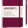 LEUCHTTURM1917 Büro- & Schulbedarf<Liniertes Notizbuch in Bordeaux - B6+