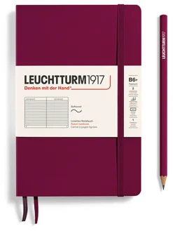 LEUCHTTURM1917 Büro- & Schulbedarf<Liniertes Notizbuch in Bordeaux - B6+