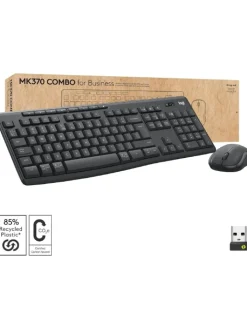 Logitech Tablets, Konsolen & Elektronisches Spielzeug<Kabelloses Tastatur-Maus-Set MK370 Reichweite bis 10 m in Schwarz