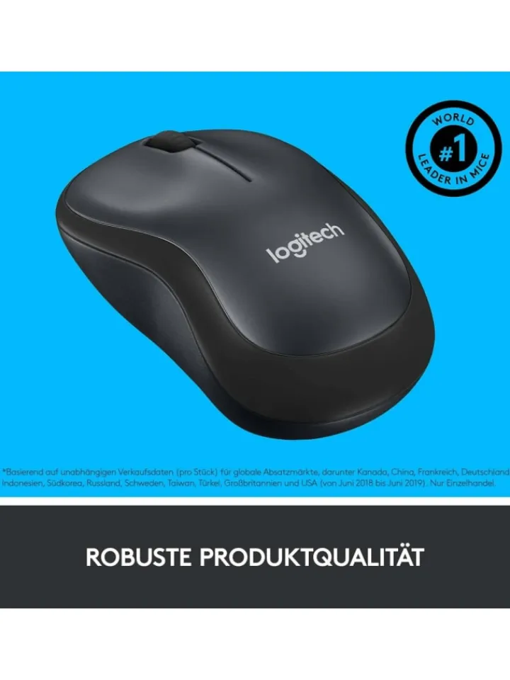 Logitech Tablets, Konsolen & Elektronisches Spielzeug<M220 SILENT Kabellose Maus, 2,4 GHz mit USB-Empfänger, in Anthrazit
