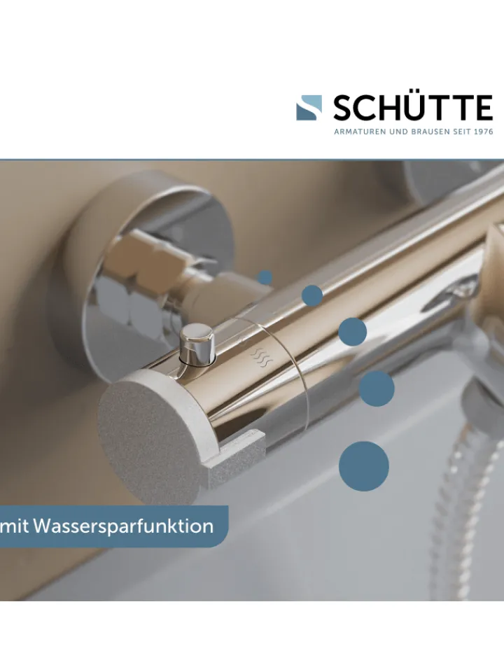 Franz Joseph Schütte Badarmaturen<LONDON Thermostat Wannenfüllarmatur, Chrom