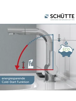 Franz Joseph Schütte Badarmaturen<LONDON Waschtischarmatur, Chrom, mit herausziehbarer Haarbrause
