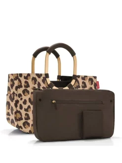 Reisenthel Einkaufstaschen & -Trolleys<loopshopper M / Shopper 40 cm (teddy leo olive) in frame leo macchiato