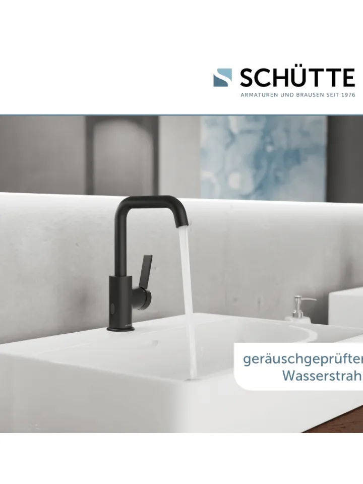 Franz Joseph Schütte Badarmaturen<LOS ANGELES Waschtischarmatur, Schwarz matt
