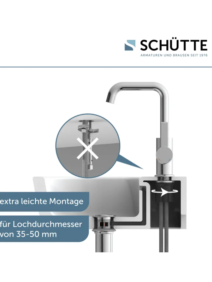 Franz Joseph Schütte Badarmaturen<LOS ANGELES Waschtischarmatur, Chrom
