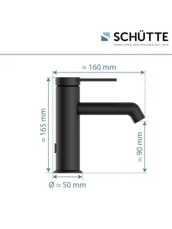 Franz Joseph Schütte Badarmaturen<LOS ANGELES Waschtischarmatur, Schwarz matt