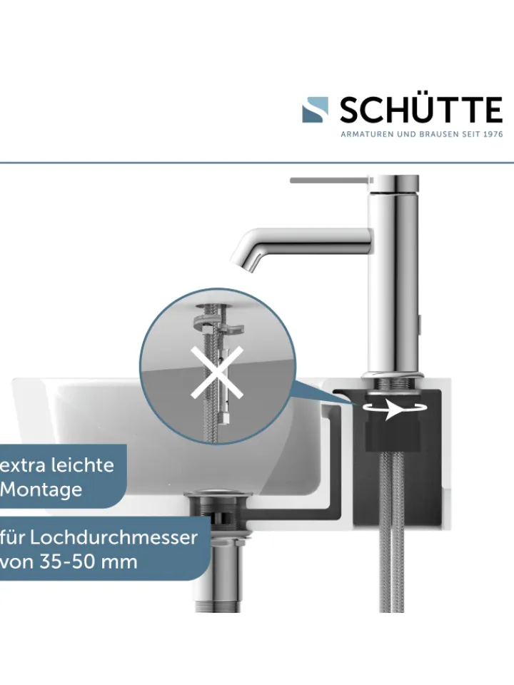 Franz Joseph Schütte Badarmaturen<LOS ANGELES Waschtischarmatur, Chrom