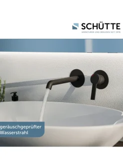 Franz Joseph Schütte Badarmaturen<LOS ANGELES Waschtischarmatur, Schwarz matt, für Wandmontage