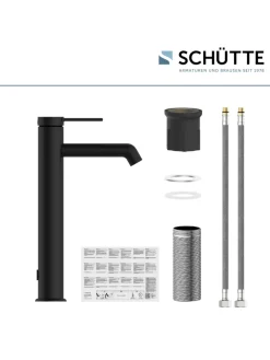 Franz Joseph Schütte Badarmaturen<LOS ANGELES Waschtischarmatur, Schwarz matt, für Aufsatzwaschbecken