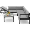 COSTWAY Gartenmöbel<Lounge-Set für 4-5 Personen in Grau