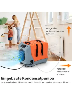 COSTWAY Klima & Haushalt<85 L/Tag Gewerbliche Luftentfeuchter in Orange