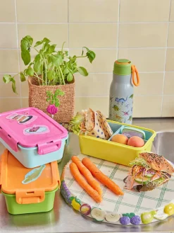 Rice Aufbewahren & Servieren<Lunchbox in Grün/ Orange - (B)21 x (H)7,5 x (T)14 cm