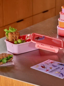 Rice Aufbewahren & Servieren<Lunchbox in Rosa/ Rot - (B)21 x (H)7,5 x (T)14 cm