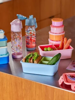 Rice Aufbewahren & Servieren<Lunchbox in Rosa/ Rot - (B)21 x (H)7,5 x (T)14 cm