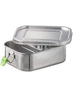 APS Aufbewahren & Servieren<Lunchbox "M" in Silber - (B)18,5 x (H)13,5 x (T)6,5 cm