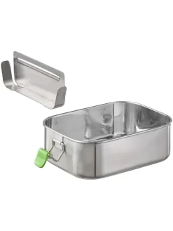 APS Aufbewahren & Servieren<Lunchbox "M" in Silber - (B)18,5 x (H)13,5 x (T)6,5 cm