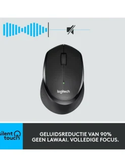 Logitech Tablets, Konsolen & Elektronisches Spielzeug<M330 Silent Click Wireless Maus – Ideal für ruhige Büros in Schwarz