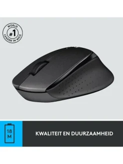 Logitech Tablets, Konsolen & Elektronisches Spielzeug<M330 Silent Click Wireless Maus – Ideal für ruhige Büros in Schwarz
