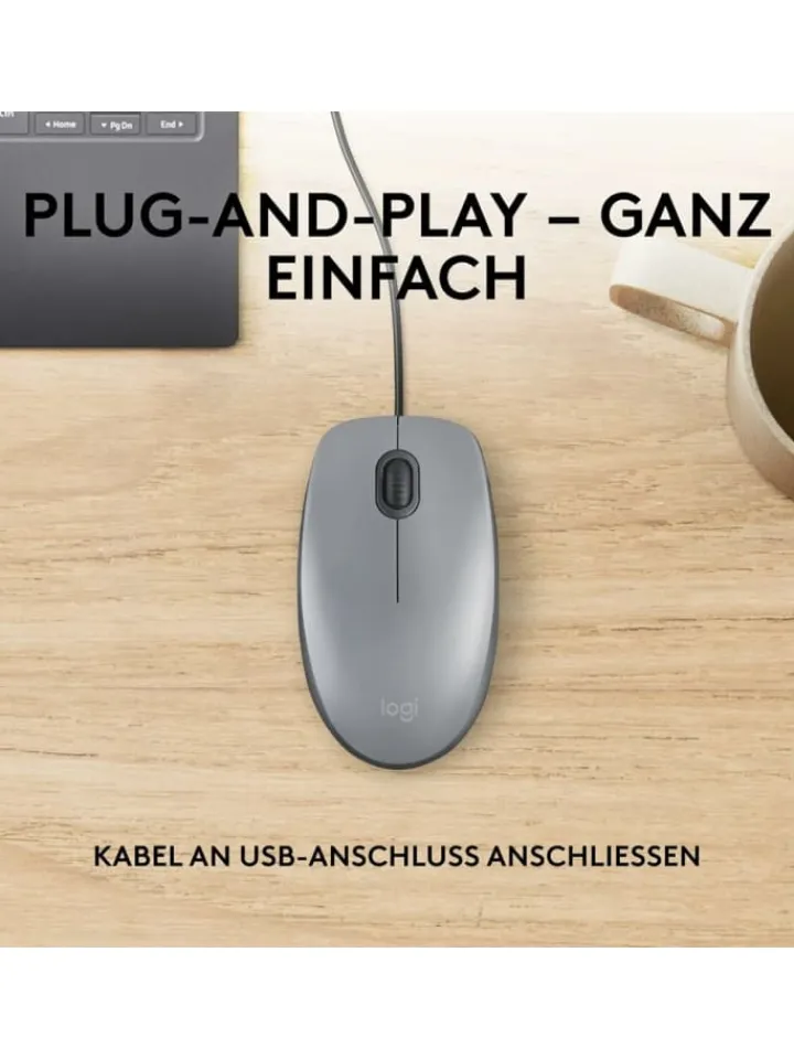 Logitech Tablets, Konsolen & Elektronisches Spielzeug<M110 Silent Maus für Rechts- und Linkshänder - für ein in Grau
