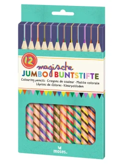 moses. Büro- & Schulbedarf<Magische Jumbo-Buntstifte in Bunt - 12 Stück - ab 3 Jahren