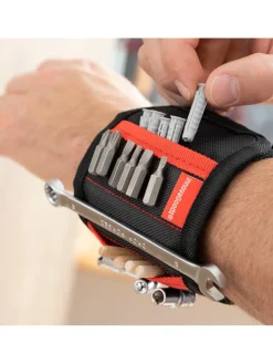 InnovaGoods Technikzubehör<Magnetisches Heimwerkerarmband in Schwarz/ Rot