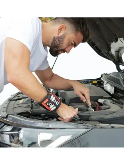 InnovaGoods Technikzubehör<Magnetisches Heimwerkerarmband in Schwarz/ Rot