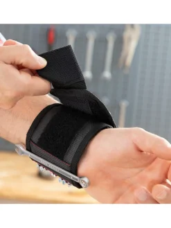InnovaGoods Technikzubehör<Magnetisches Heimwerkerarmband in Schwarz/ Rot