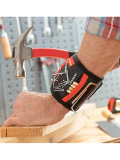 InnovaGoods Technikzubehör<Magnetisches Heimwerkerarmband in Schwarz/ Rot
