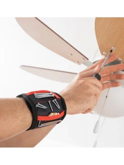 InnovaGoods Technikzubehör<Magnetisches Heimwerkerarmband in Schwarz/ Rot