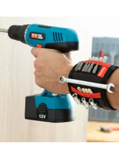 InnovaGoods Technikzubehör<Magnetisches Heimwerkerarmband in Schwarz/ Rot